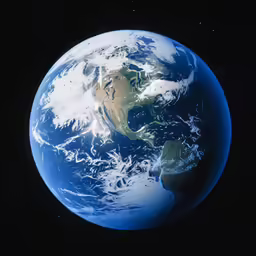 the earth with a lot of snow on it