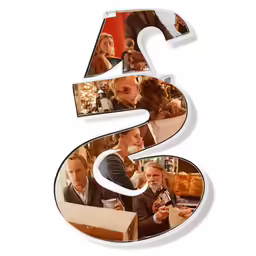 an image of the number five with images