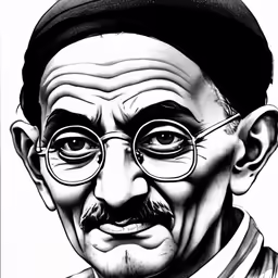 an image of an old man with glasses and a hat