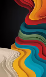 a multicolored background with lots of curves