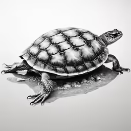 a turtle is sitting on a rock