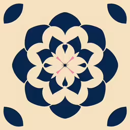 a flower on the side of the wall,the black and white flower is depicted on this wallpaper