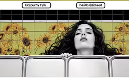 a woman has her eyes closed in a bath room