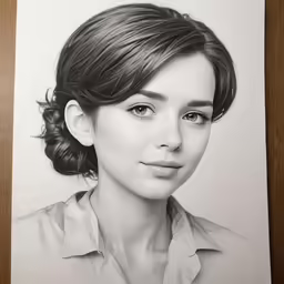 a black and white photo of a woman