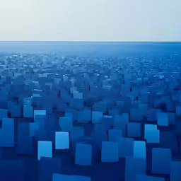 this is a blue background with several squares