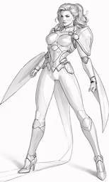 a woman in a superhero comics pose