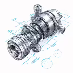 the engine assembly of an automobile