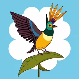 there is a small colorful bird sitting on a branch