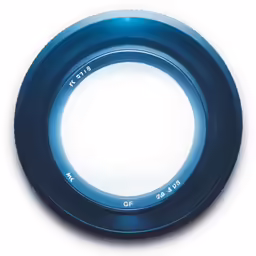 the lens hood ring that is blue