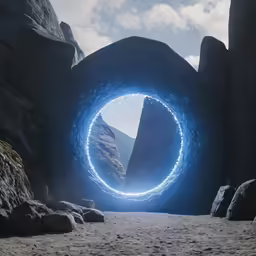 a circle in the sand on a beach