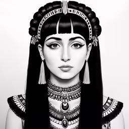 an egyptian woman is dressed up as the queen of egypt