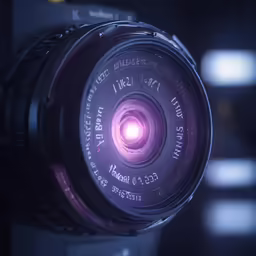 a close up shot of a camera lens