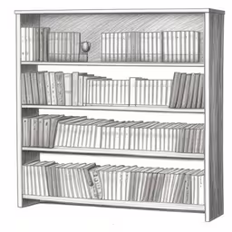 this is an image of a book shelf with books
