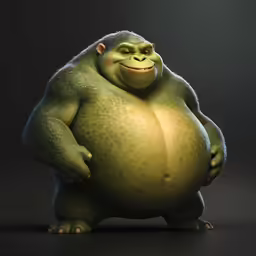 a very big guy wearing glasses and standing in the dark