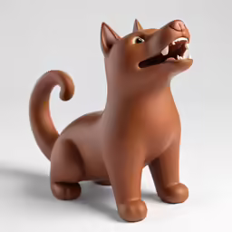 an image of a plastic cat that is looking up