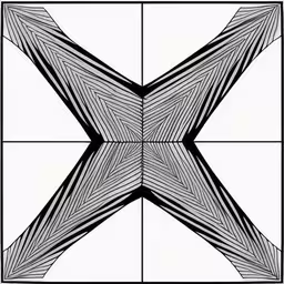an x logo on a white background,four x shaped tiles with lines in them