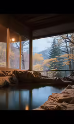 a large room with lots of window sill