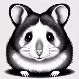 a mouse sits looking towards the camera