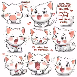 a page in the style of a cartoon cat