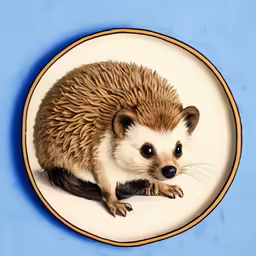 the small animal has been painted on the plate