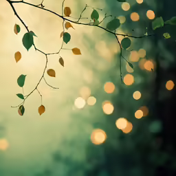 tree branch with leaves on it in the sunlight