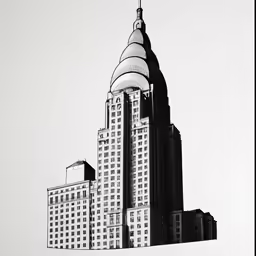 a black and white photograph of the top of a building