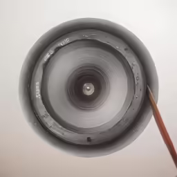 an overhead view of an electric fan