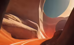 an art installation that looks like it has desert - like earth
