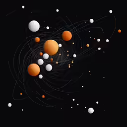 a bunch of balls that are in the air