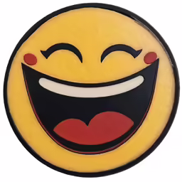 the smiley face in the shape of a circle