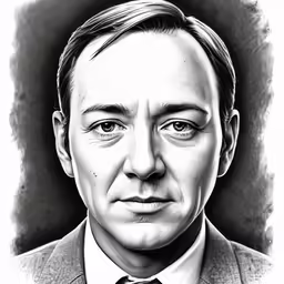 a black and white photo of a man in suit and tie