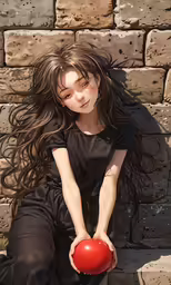 there is a very small doll sitting down