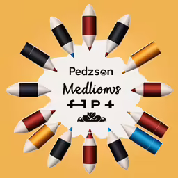 colorful pencils arranged in a circular as a graphic