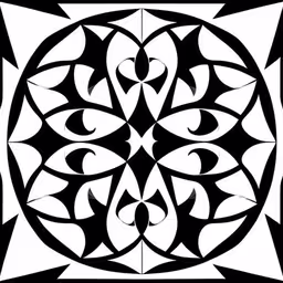 an artistic abstract black and white geometric pattern