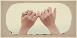 a person is shown with their hands on a square frame