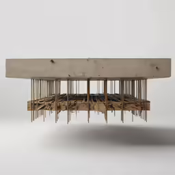 an architectural model of the stage with multiple sections connected to each other