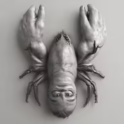 a large spider that is laying on a surface