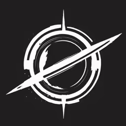 a black and white image with a circle around it