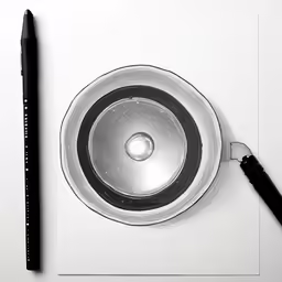 a pen on top of a white paper and the cover