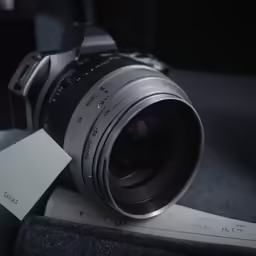 a closeup view of a very nice camera