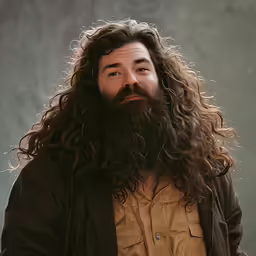 a bearded man with long hair wearing a jacket