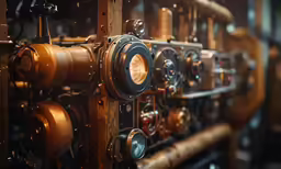 a large machine with some gears around it