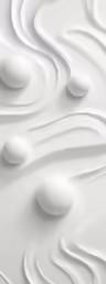an artistically designed white surface, with wavy lines