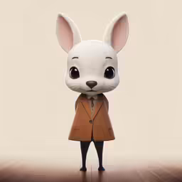 the character is wearing a suit and a hat