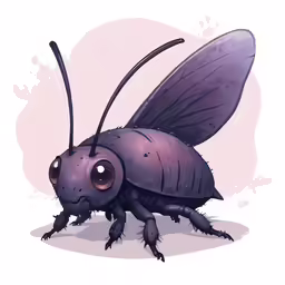 a large insect with two antennae standing up