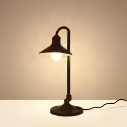 a lamp that has an interesting shape in the shade