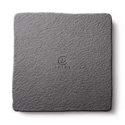 grey leather square shaped place mat