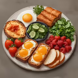 two sandwiches and vegetables on a plate with a boiled egg