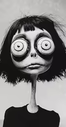 a young child is shown with big eyes