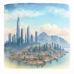 there is a lot of buildings that can be seen in the picture